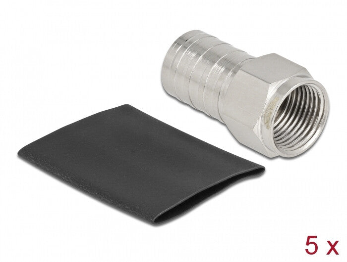 DeLOCK 90033 koaksial forbinder F-type 5 stk 50 ohm (Ω)