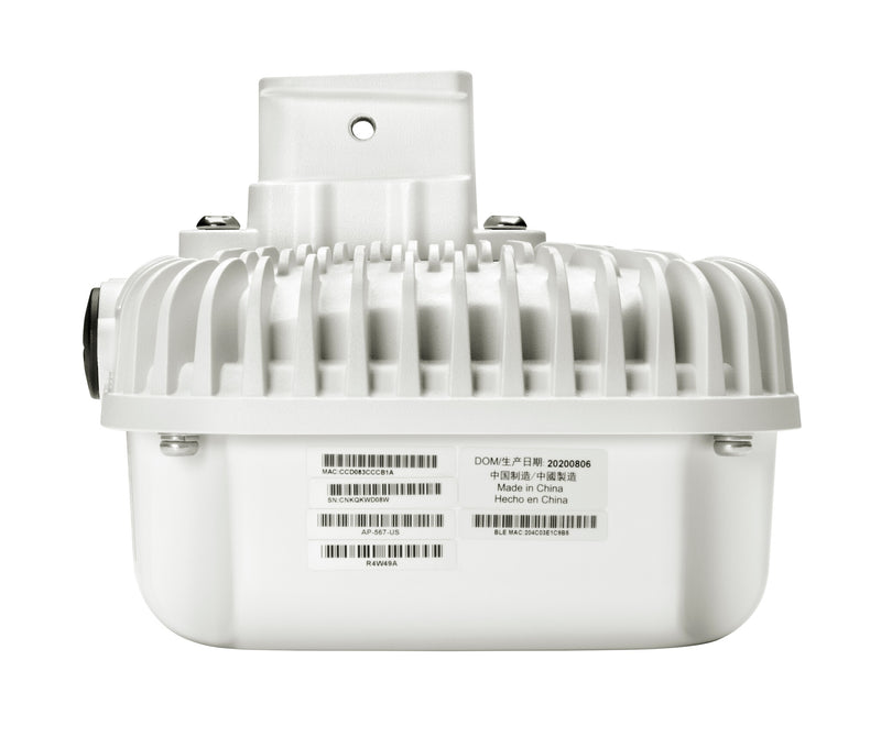 HPE Aruba Networking AP-565 (RW) 802.11ax Dual 2x2 Radio Integrated Omni Antennas Outdoor AP 1774 Mbit/s Hvid Strøm over Ethernet (PoE)