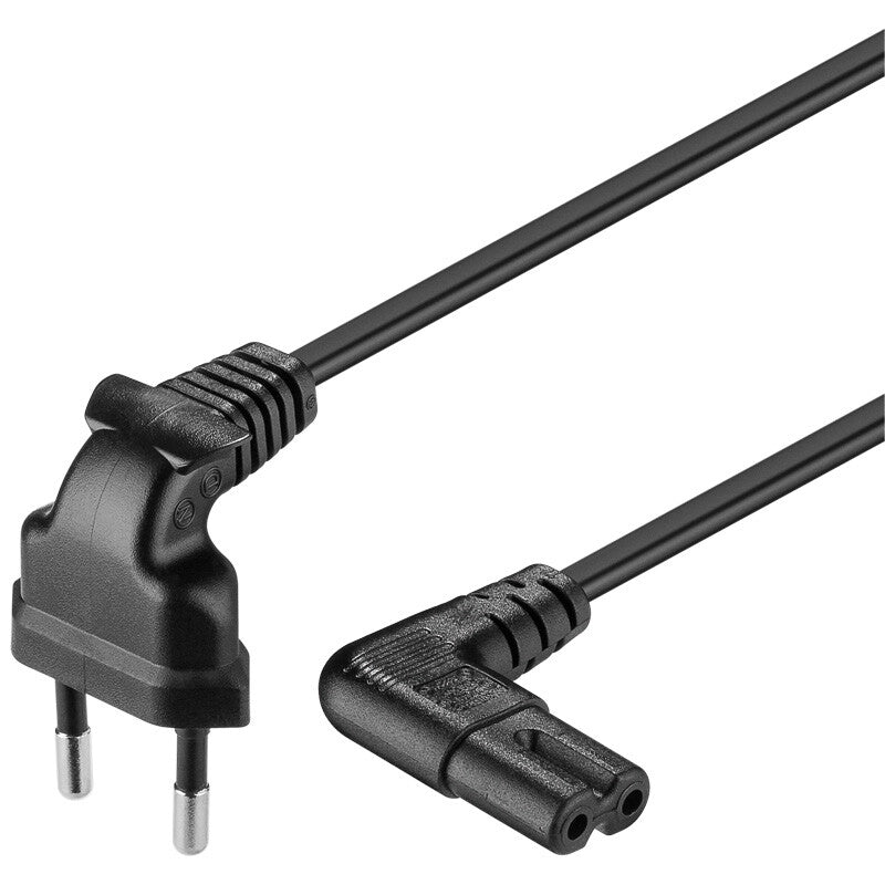 Goobay CEE 7/16 / IEC 60320 C7, 3 m Sort CEE7/16 C7 forbinder