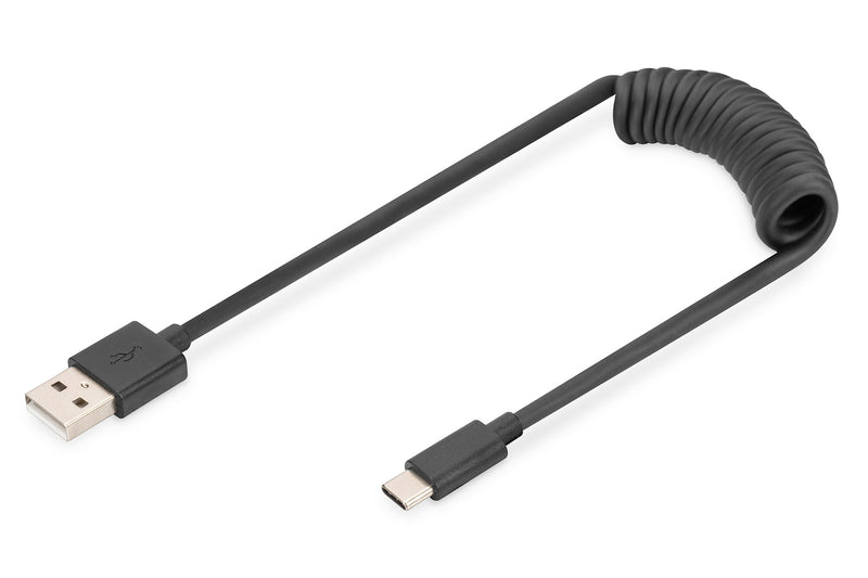 Digitus AK-300430-006-S USB-kabel USB 2.0 1 m USB A USB C 0,48 Gbit/sek. 60 W Sort