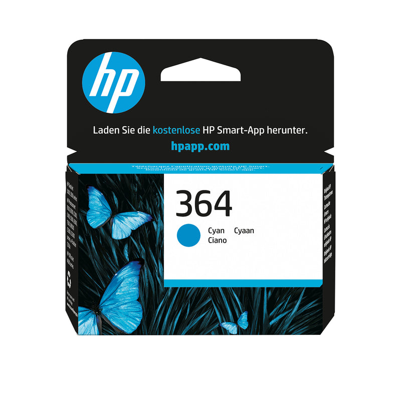 HP Original 364-blækpatron, cyan