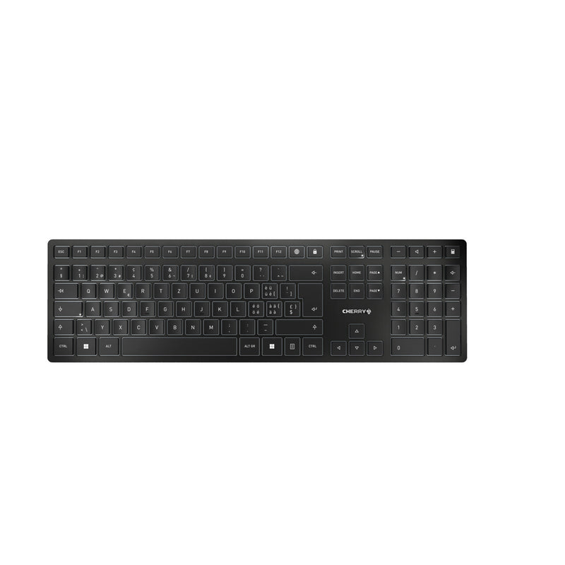 CHERRY KW 9100 SLIM tastatur Universel RF trådløs + Bluetooth QWERTZ Schweizisk Sort