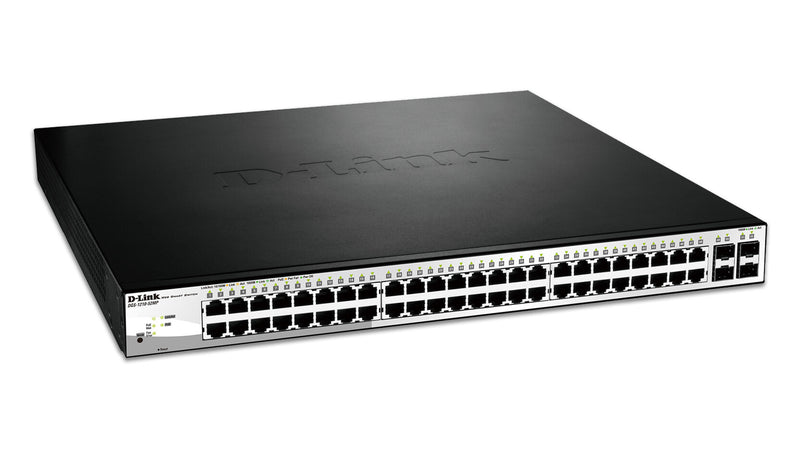 D-Link DGS-1210-52MP Administreret L2 Gigabit Ethernet (10/100/1000) Strøm over Ethernet (PoE) Sort, Grå