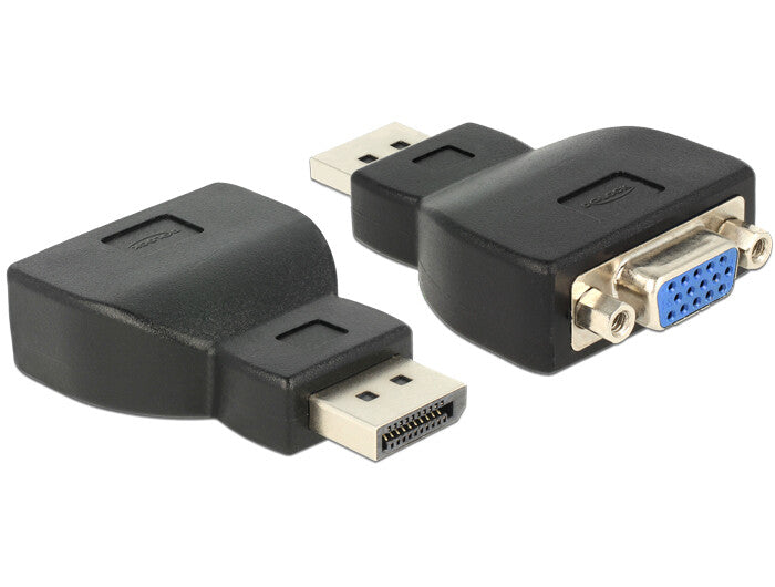 DeLOCK 65567 kabel kønsskifter DisplayPort VGA Sort