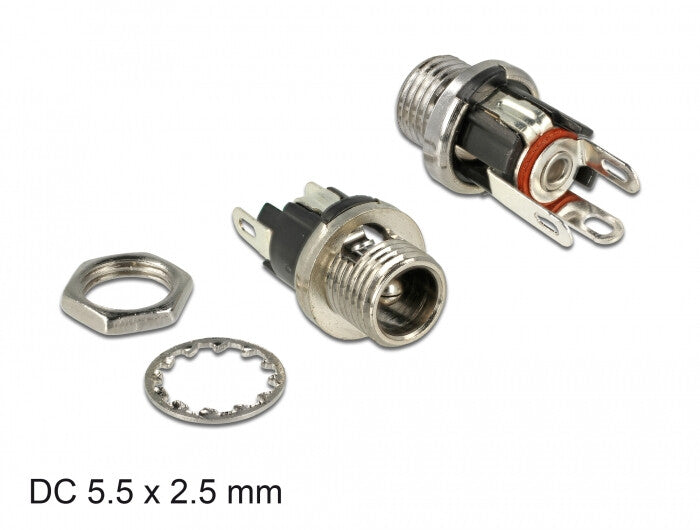 DeLOCK 89911 kabelsamler DC Sort, Nikkel