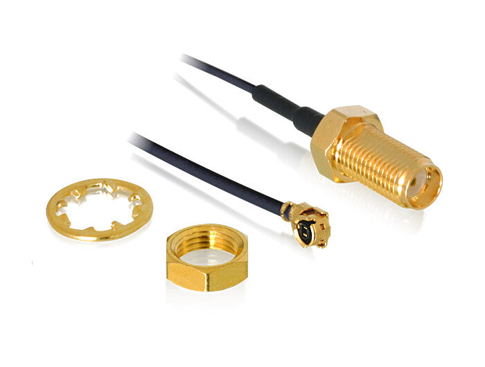 DeLOCK 88825 koaxial kabel 0,5 m MHF (I-PEX) RF SMA Sort