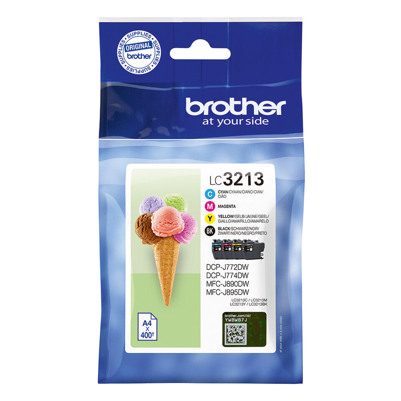 Brother LC3213VAL blækpatron 4 stk Original Højt (XL) udbytte Sort, Blå, Magenta, Gul