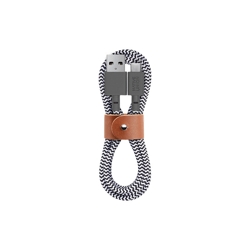 Native Union BELT-AC-ZEB-NP USB-kabel 1,2 m USB A USB C Sort, Hvid