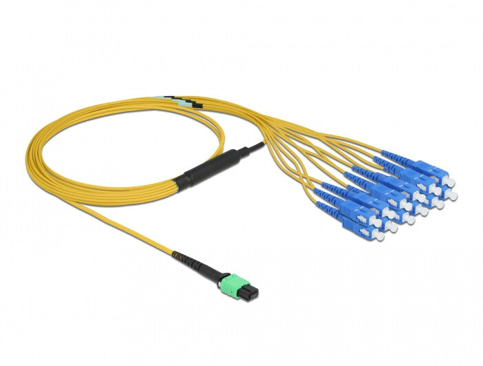 DeLOCK 84871 InfiniBand og fiberoptisk kabel 2 m MPO 12x SC Blå, Grøn, Gul
