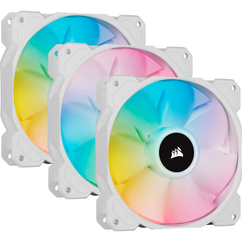 Corsair SP120 RGB ELITE Computerkabinet Ventilator 12 cm Hvid 3 stk