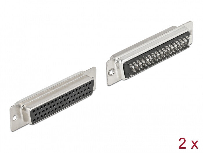 DeLOCK 66716 kabelsamler D-Sub HD 50 pin Sort, Sølv