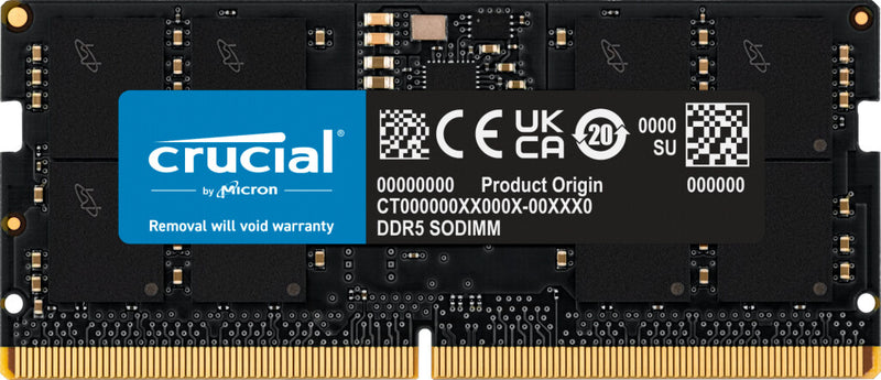Crucial CT16G48C40S5 hukommelsesmodul 16 GB 1 x 16 GB DDR5 262-pin SO-DIMM