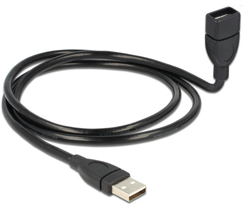 DeLOCK 1m USB 2.0 USB-kabel USB A 0,48 Gbit/sek. Sort