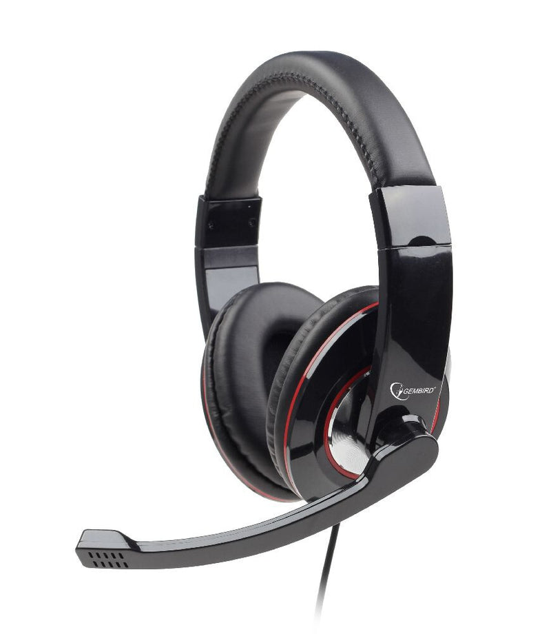 Gembird MHS-001 hovedtelefoner/headset Ledningsført Musik Sort