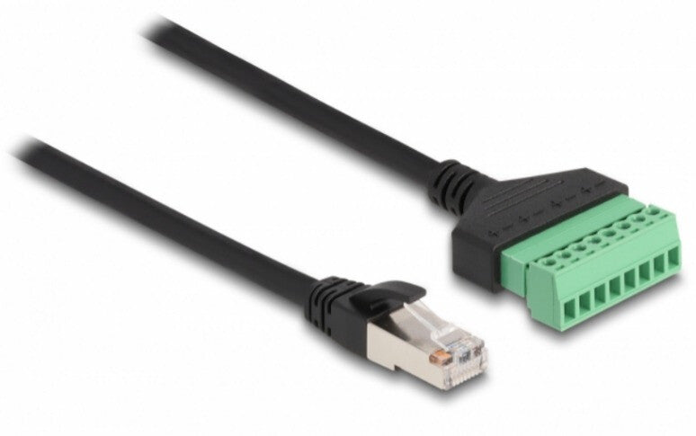 DeLOCK 65975 netværkskabel Sort, Grøn 0,3 m Cat6 U/UTP (UTP)