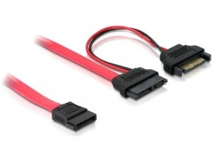DeLOCK SATA cable, 0.5m SATA-kabel 0,5 m Rød