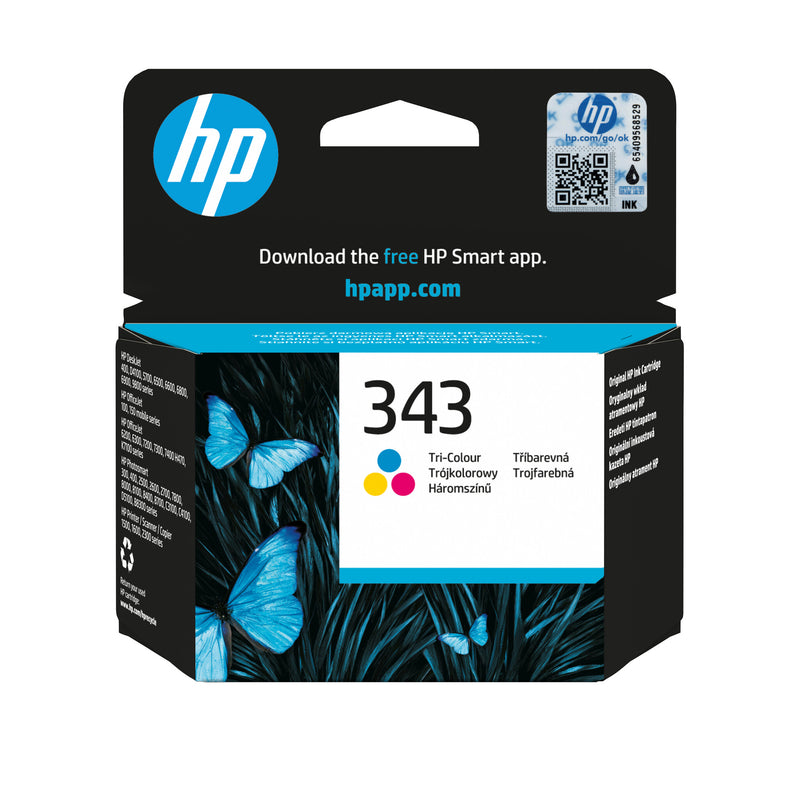 HP Original 343-blækpatron, trefarvet