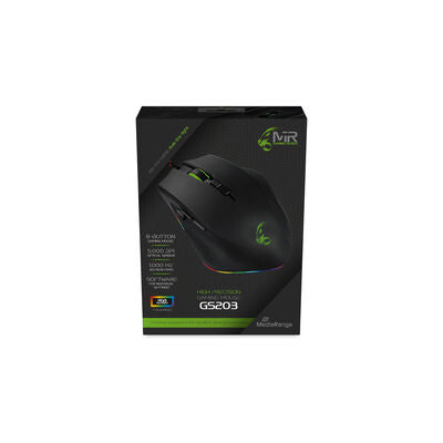 MediaRange MRGS203 mus Spil Højre hånd USB Type-A Optisk 5000 dpi