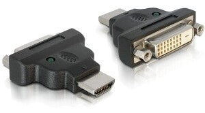 DeLOCK Adapter HDMI / DVI HDMI M DVI 25-pin FM Sort