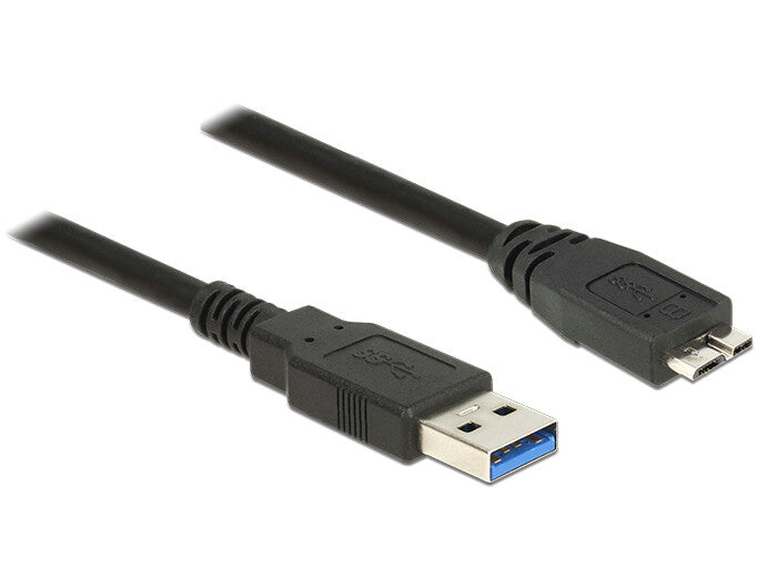 DeLOCK 85074 USB-kabel USB 3.2 Gen 1 (3.1 Gen 1) 2 m USB A Micro-USB B 5 Gbit/sek. Sort