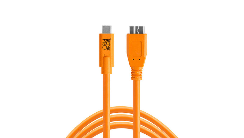 Tether Tools CUC3315-ORG USB-kabel USB 3.2 Gen 1 (3.1 Gen 1) 4,6 m USB A Micro-USB B 5 Gbit/sek. Orange