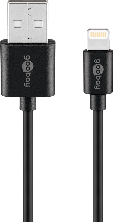 Goobay 63523 Lightning kabel 1 m Sort