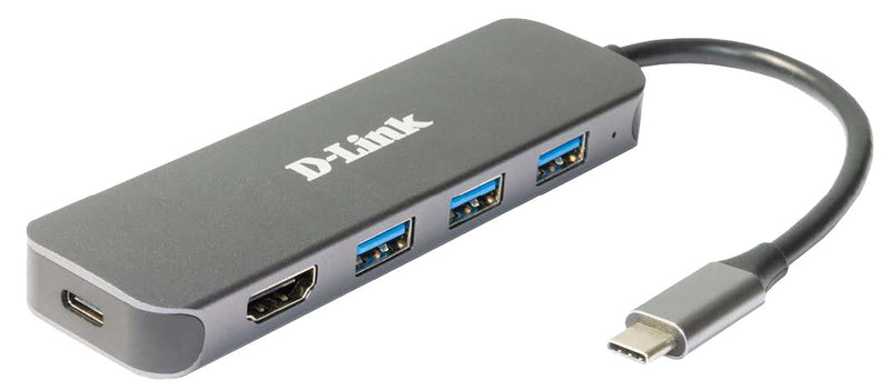 D-Link DUB-2333 dockingstation Ledningsført USB Type-C Grå