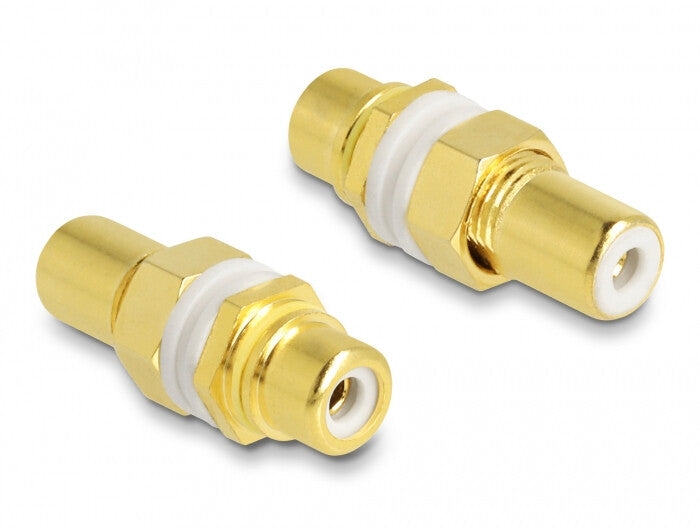 DeLOCK 64141 kabelsamler 2 x RCA Guld, Hvid