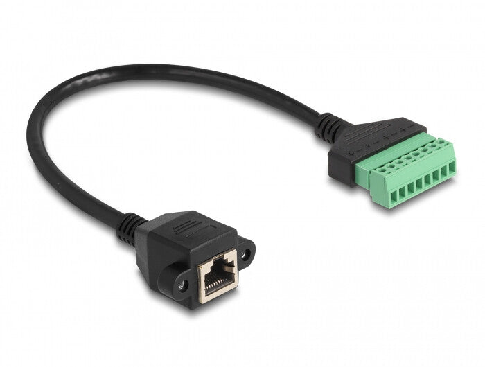 DeLOCK 66054 netværkskabel Sort, Grøn 0,3 m Cat6 U/UTP (UTP)