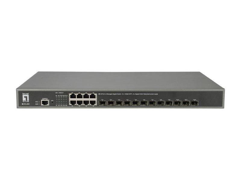 LevelOne GTL-2091 Administreret L3 Gigabit Ethernet (10/100/1000) Grå