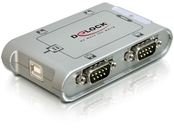 DeLOCK 4 Port USB 2.0 Serial Hub Sølv