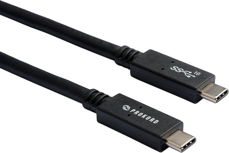 Prokord USB3.1 CM-CM 02 USB-kabel USB 3.2 Gen 2 (3.1 Gen 2) 0,5 m USB C Sort
