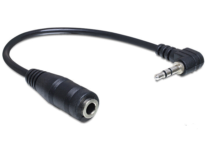 DeLOCK 65397 lydkabel 0,14 m 2.5mm 3.5mm Sort