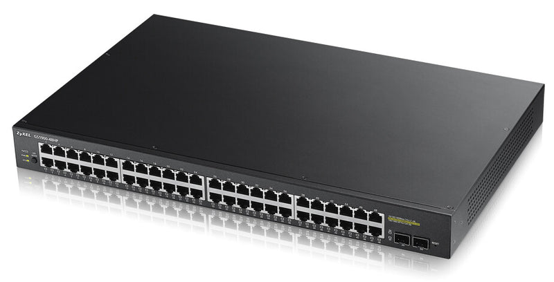 Zyxel GS1900-48HP Administreret L2 Gigabit Ethernet (10/100/1000) Strøm over Ethernet (PoE) Sort