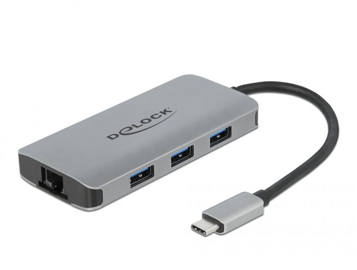 DeLOCK 63252 dockingstation Ledningsført USB 3.2 Gen 1 (3.1 Gen 1) Type-C Grå