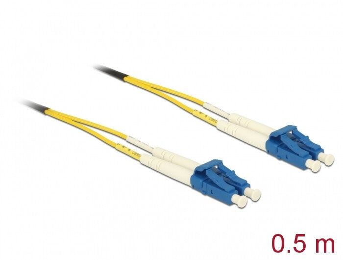 DeLOCK 86545 InfiniBand og fiberoptisk kabel 0,5 m LC Gul