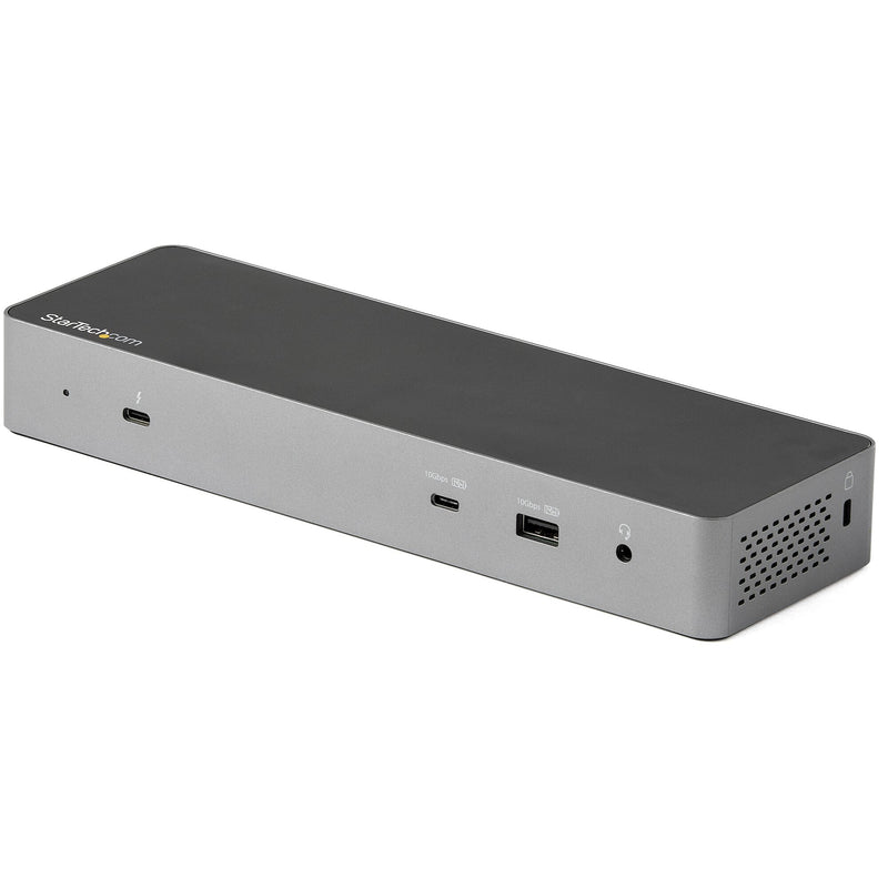 StarTech.com TB3CDK2DHUE dockingstation Ledningsført Thunderbolt 3 Sort, Grå