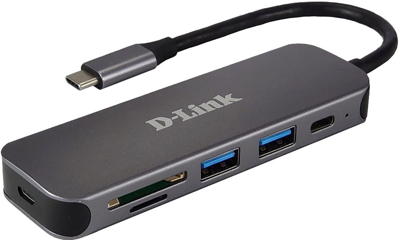 D-Link DUB-2325 USB Type-C 5000 Mbit/s Grå