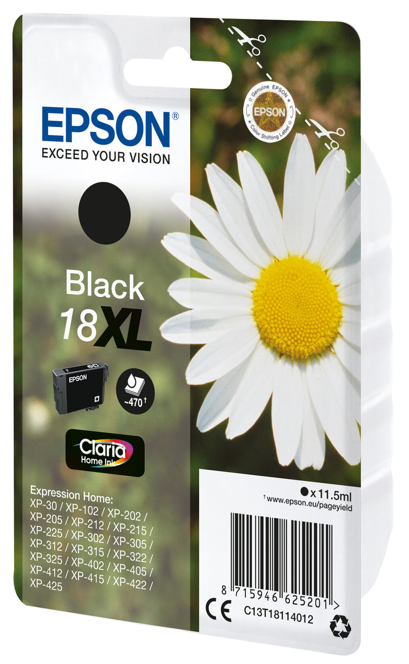 Epson Daisy C13T18114012 blækpatron 1 stk Original Højt (XL) udbytte Sort