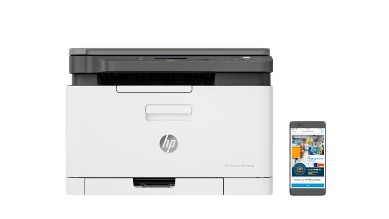 HP Laser 178nw Trådløst Multifunction Farve Printer, Kopimaskine, scanner Dupleks