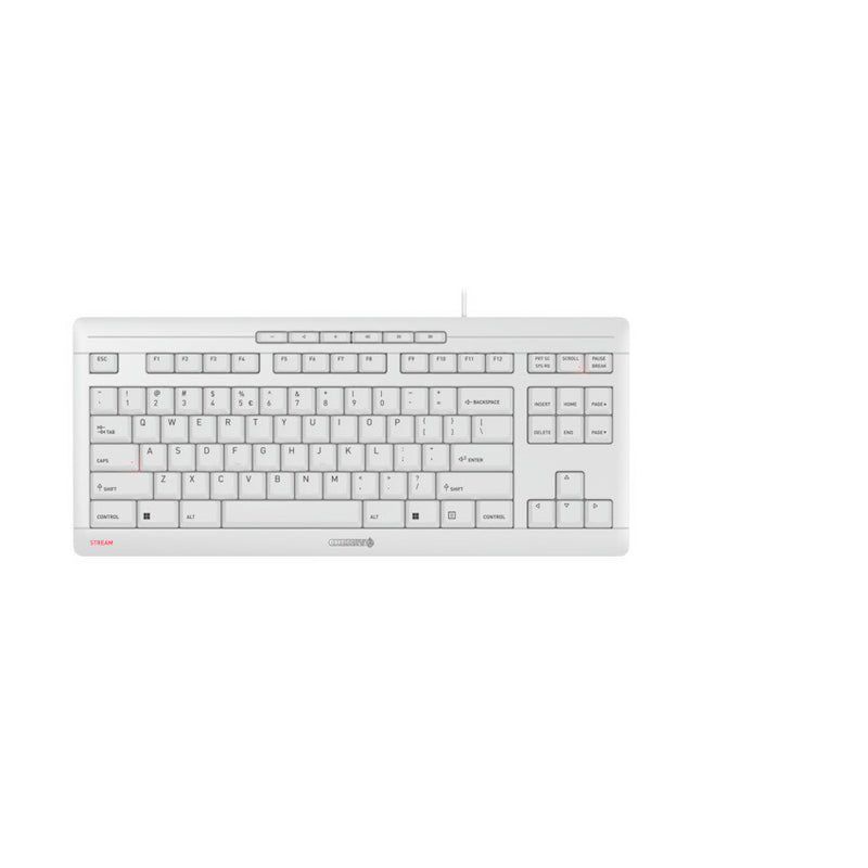 CHERRY STREAM KEYBOARD TKL tastatur Universel USB QWERTY Engelsk Hvid