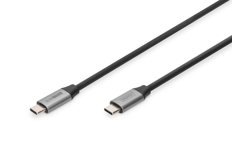 Digitus DB-300220-010-S USB-kabel USB 3.2 Gen 1 (3.1 Gen 1) 1 m USB C 5 Gbit/sek. 60 W Sort