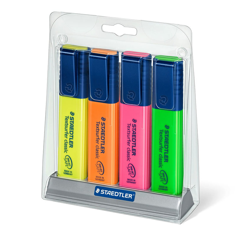 Staedtler Textsurfer classic 364 speedmarker 4 stk Mejselspids Grøn, Orange, Lyserød, Gul