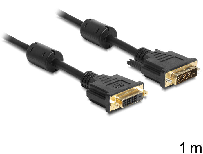 DeLOCK DVI-D/DVI-D 1m DVI kabel Sort