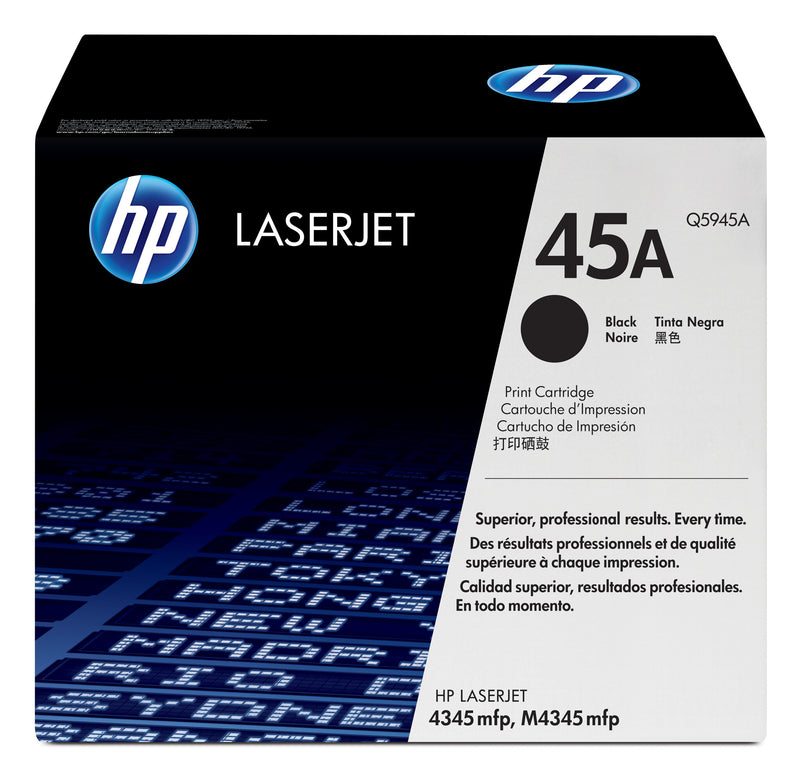 HP Original 45A LaserJet-tonerpatron, sort