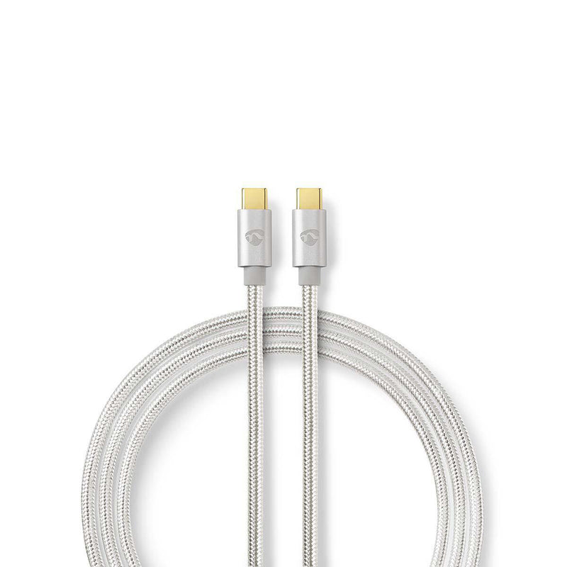 Nedis CCTB64700AL10 USB-kabel USB 3.2 Gen 1 (3.1 Gen 1) 1 m USB C 5 Gbit/sek. Aluminium