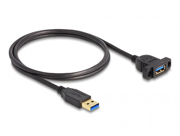 DeLOCK 87855 USB-kabel USB 3.2 Gen 1 (3.1 Gen 1) 1 m USB A 5 Gbit/sek. Sort