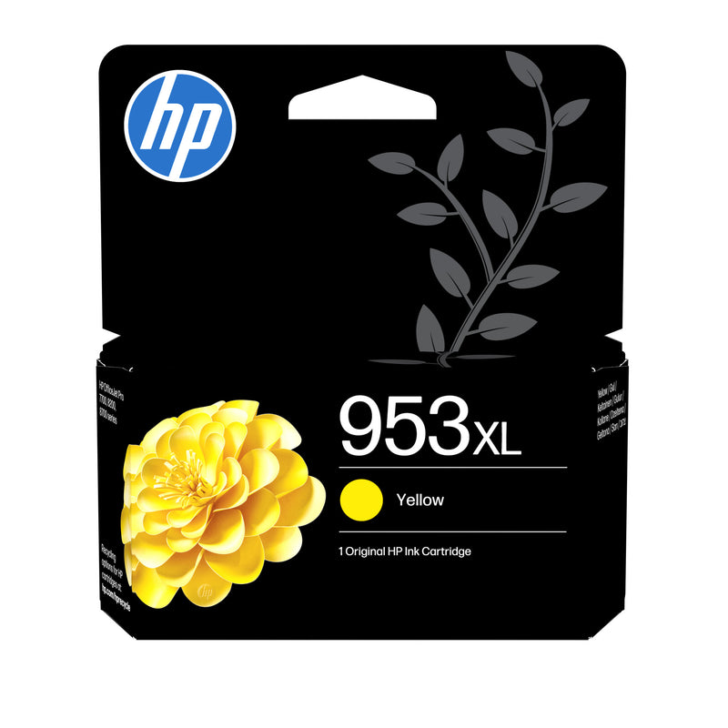 HP Original 953XL-blækpatron med høj kapacitet, gul