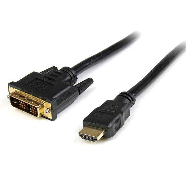 StarTech.com HDDVIMM3M videokabel adapter 3 m HDMI DVI-D Sort