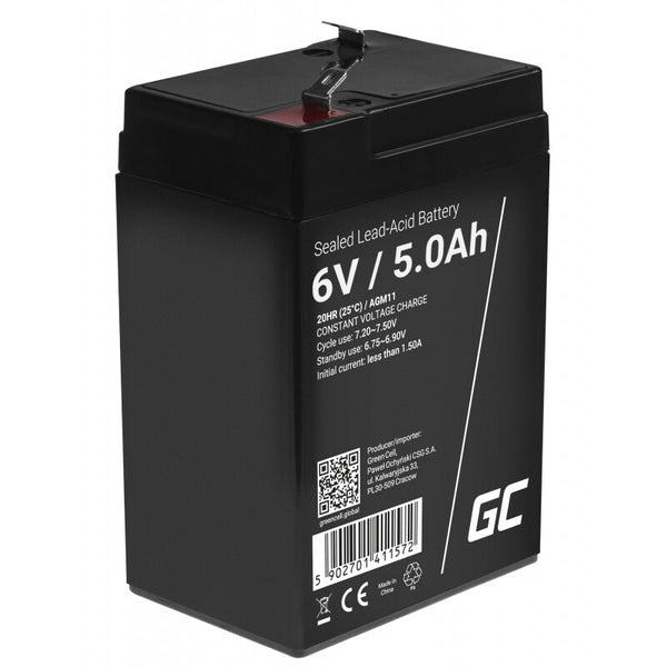 Green Cell AGM11 UPS batteri Blybatterier (VRLA) 6 V 5 At